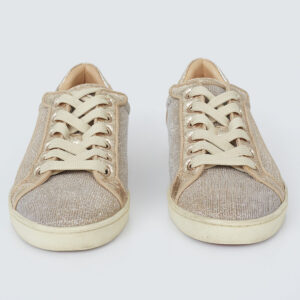 ⁠Tênis Christian Louboutin Dourado Tam. 38,5 Br