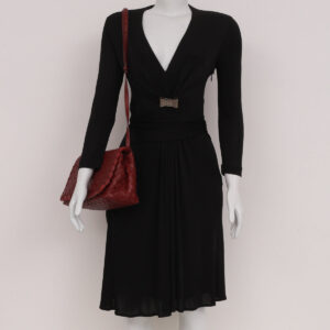 Bolsa Bottega Veneta Intrecciato Flap Vinho