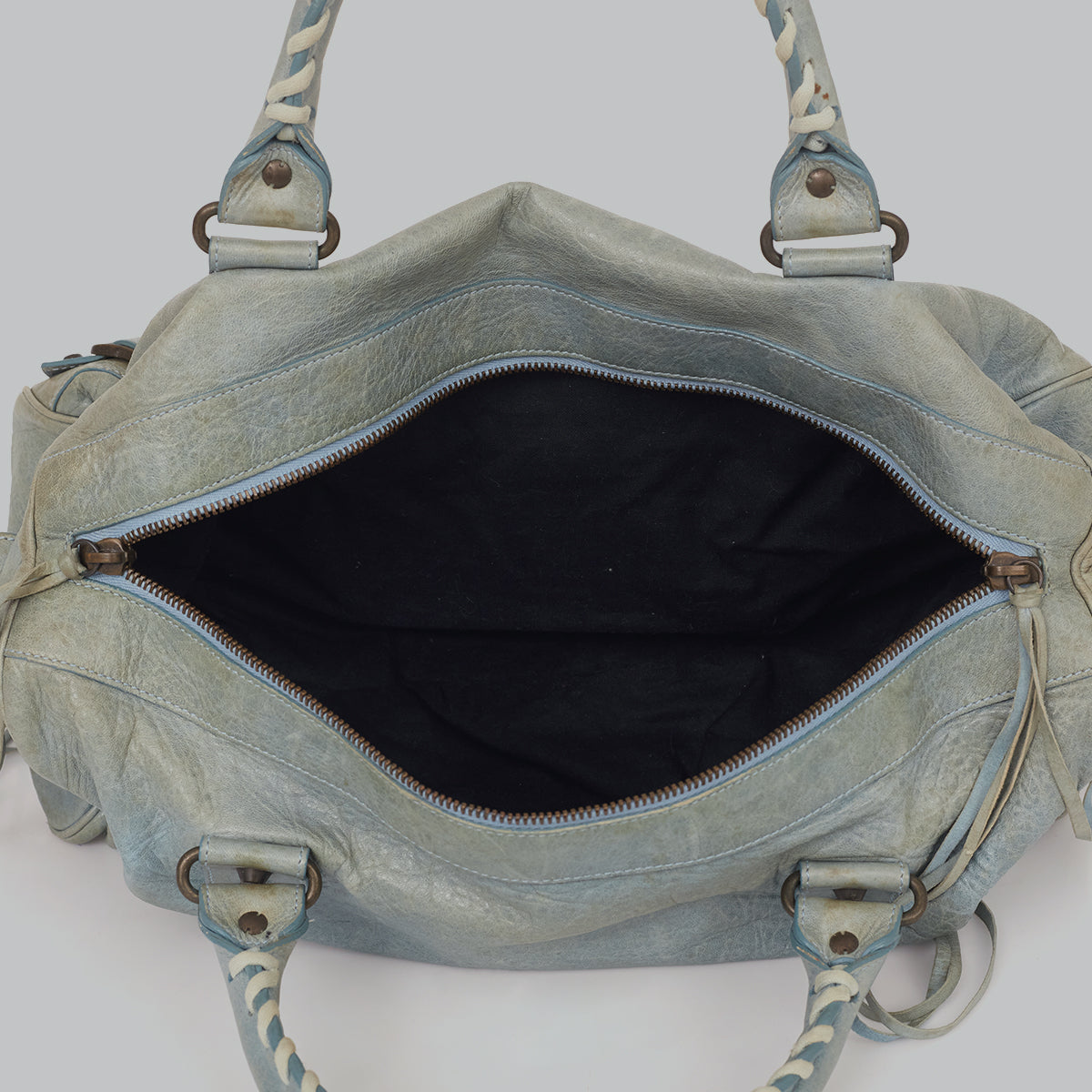 Bolsa Balenciaga Motorcross Turquesa