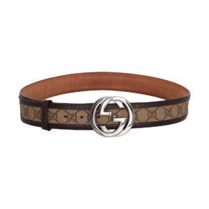 Cinto Gucci Monograma Marrom
