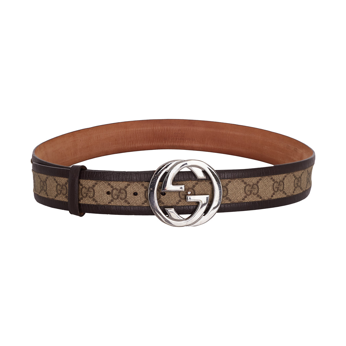 Cinto Gucci Monograma Marrom