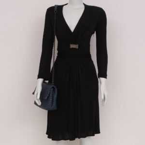 Bolsa Bottega Veneta Olimpia Intrecciato Azul Marinho