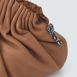 Clutch Bottega Veneta Leather Pouch Marrom