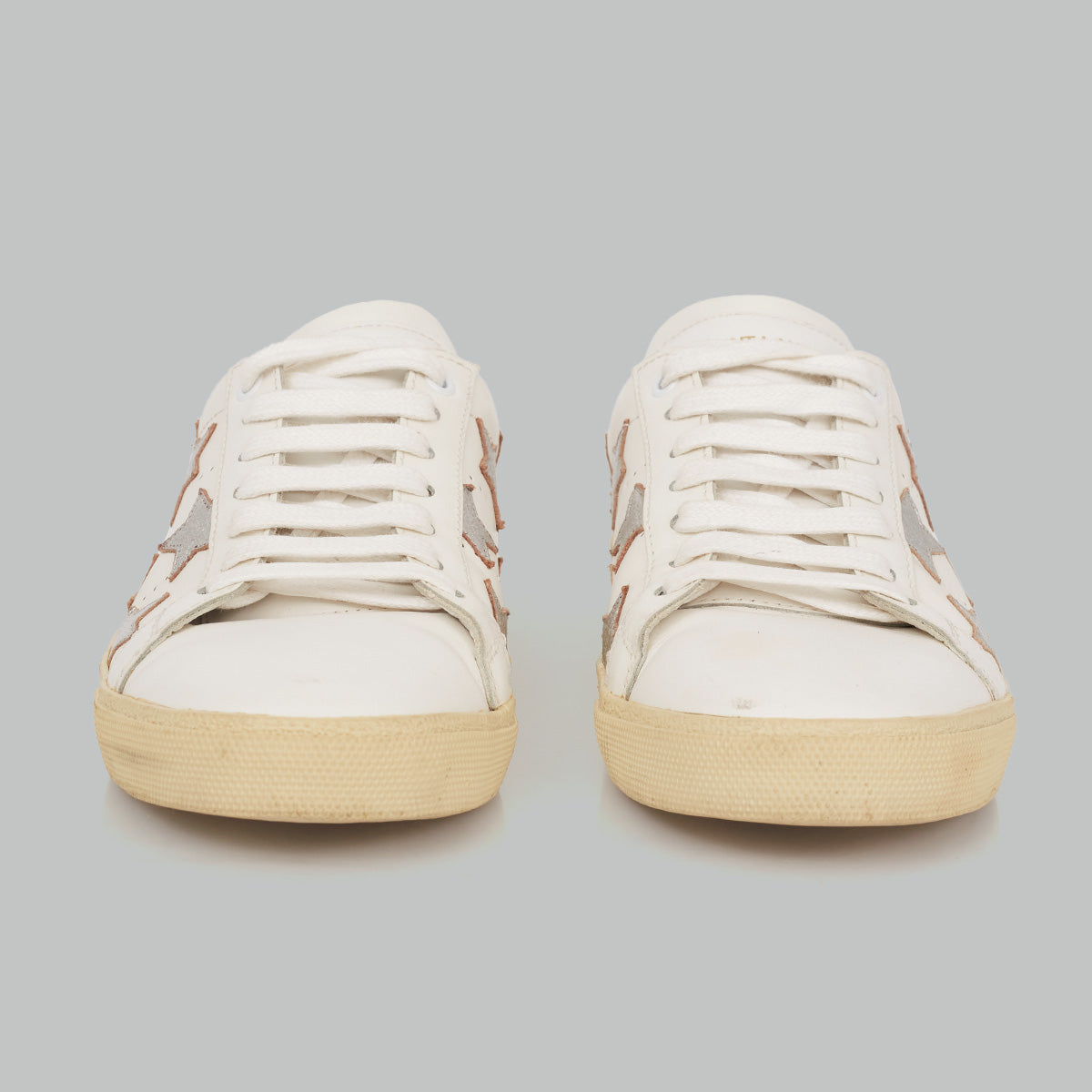 Tênis Saint Laurent Branco com Estrelas TAM. 37 BR