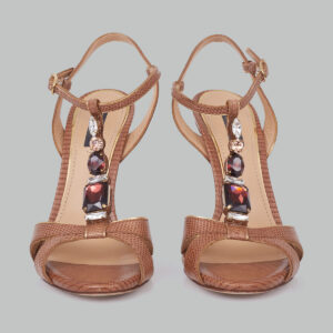Sandália Dolce & Gabbana Caramelo com Pedrarias TAM. 36 BR
