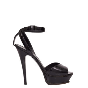 Sandália Saint Laurent Verniz Preto TAM. 34 BR