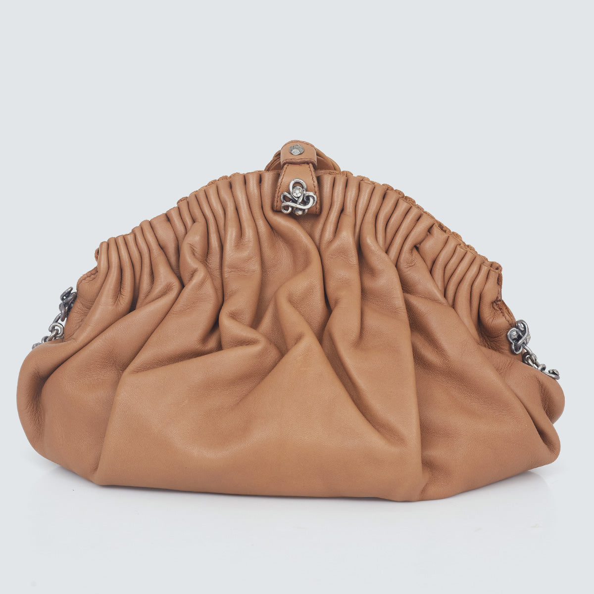 Clutch Bottega Veneta Leather Pouch Marrom