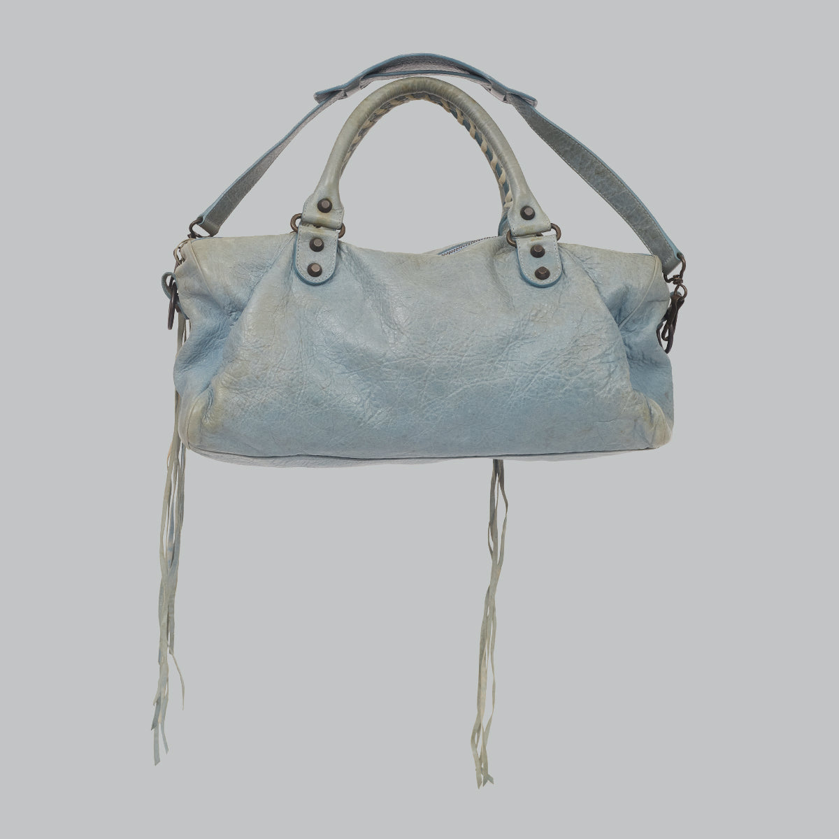 Bolsa Balenciaga Motorcross Turquesa
