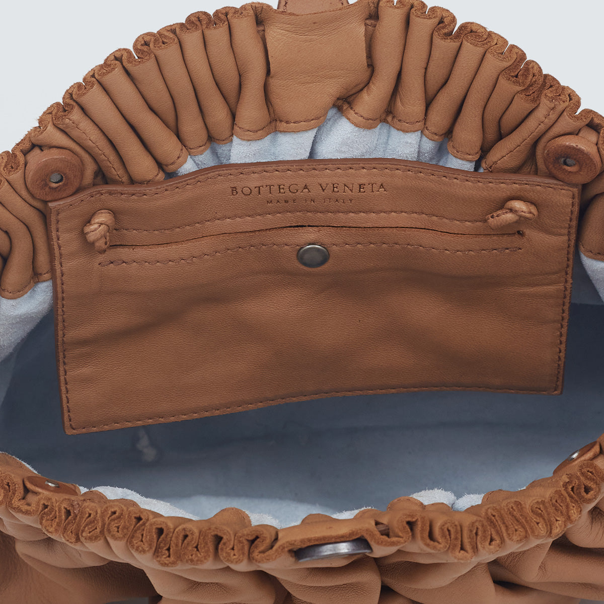 Clutch Bottega Veneta Leather Pouch Marrom