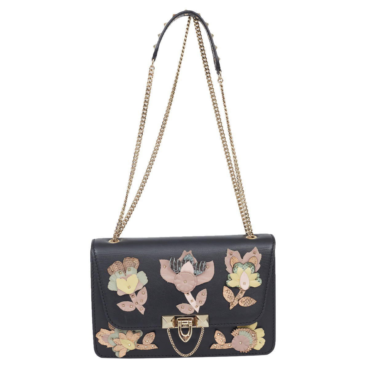 Bolsa Valentino Preta Flores