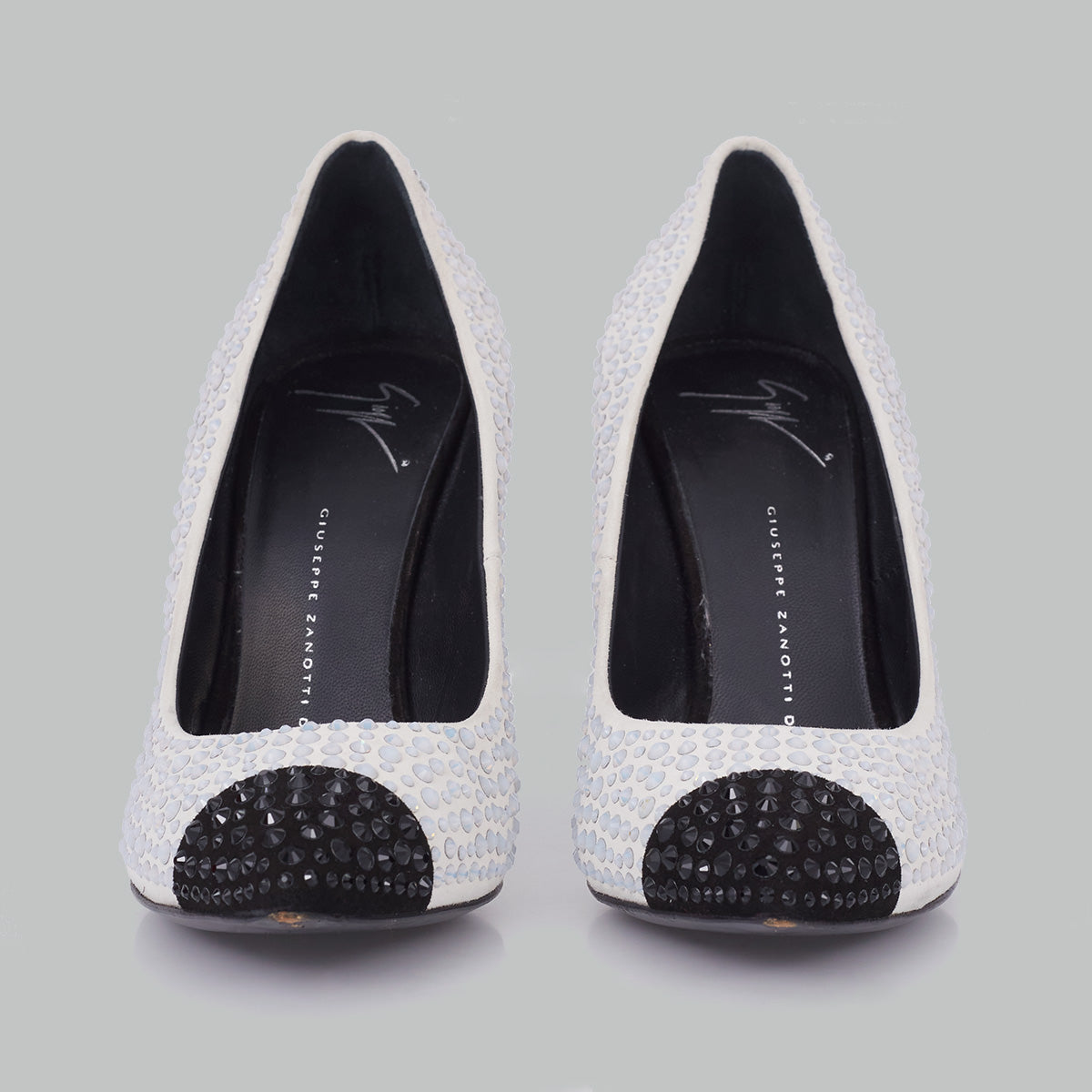 Scarpin Giuseppe Zanotti Preto e Branco  TAM. 37 BR