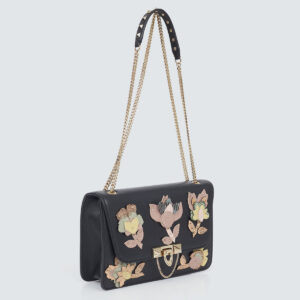 Bolsa Valentino Preta Flores