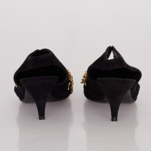 Mule Burberry Preto Corrente Tam. 35,5 Br