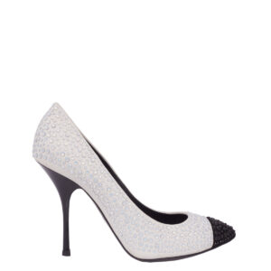 Scarpin Giuseppe Zanotti Preto e Branco  TAM. 37 BR