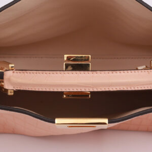 Bolsa Fendi Peekaboo Croco Salmão