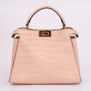 Bolsa Fendi Peekaboo Croco Salmão