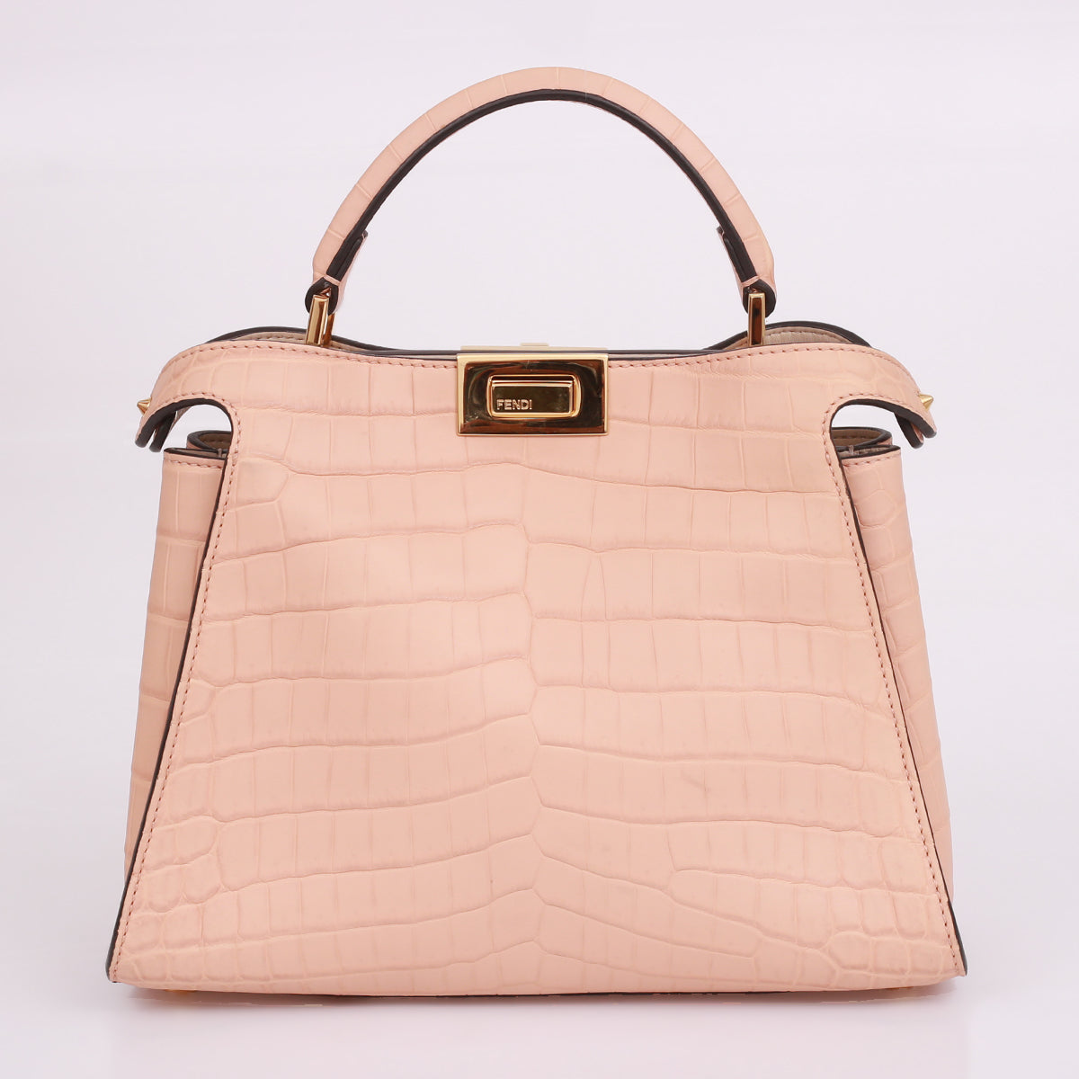 Bolsa Fendi Peekaboo Croco Salmão