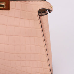 Bolsa Fendi Peekaboo Croco Salmão