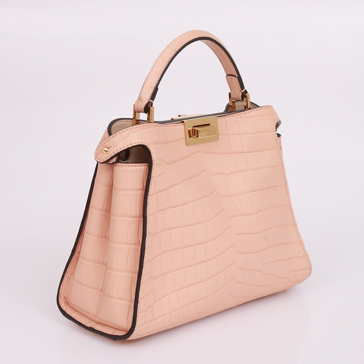 Bolsa Fendi Peekaboo Croco Salmão