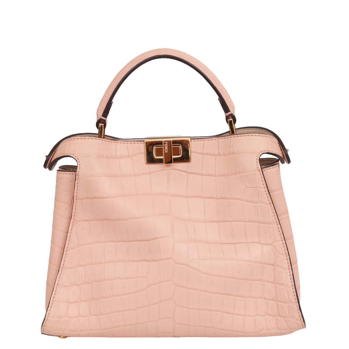 Bolsa Fendi Peekaboo Croco Salmão