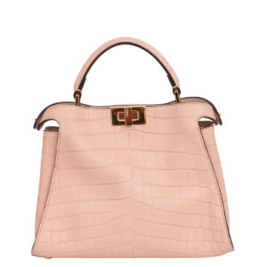 Bolsa Fendi Peekaboo Croco Salmão