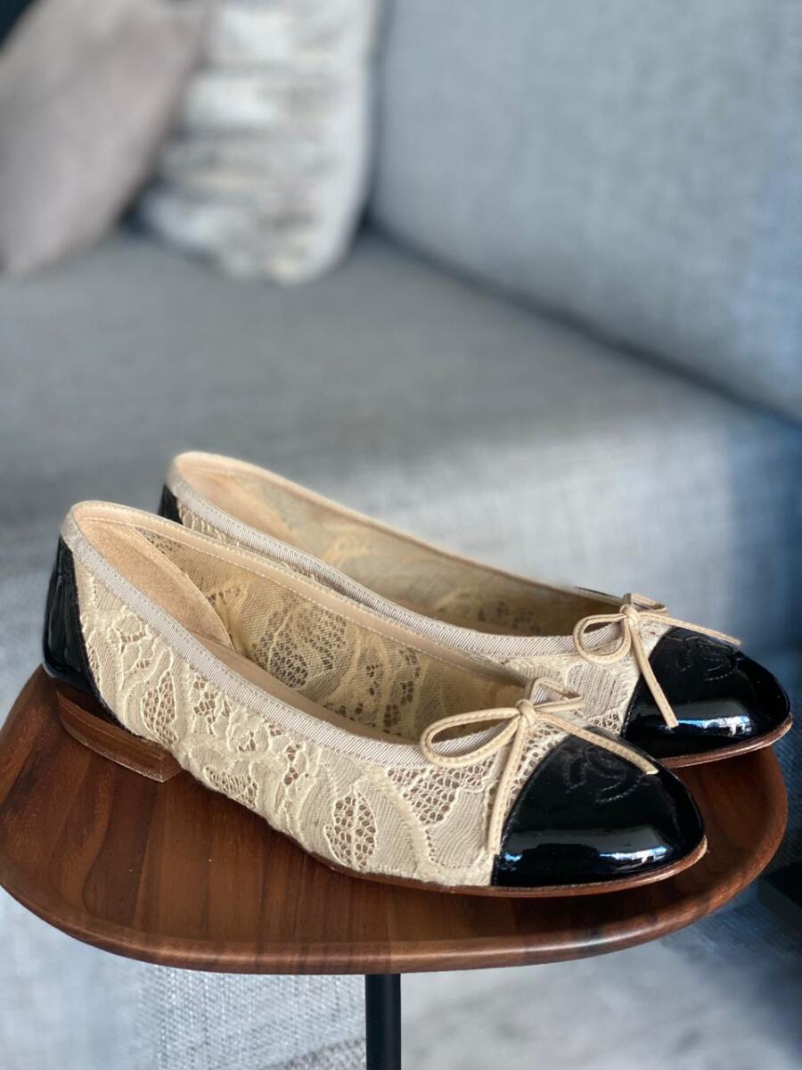 Sapatilha Chanel Renda Bicolor Tam. 36c