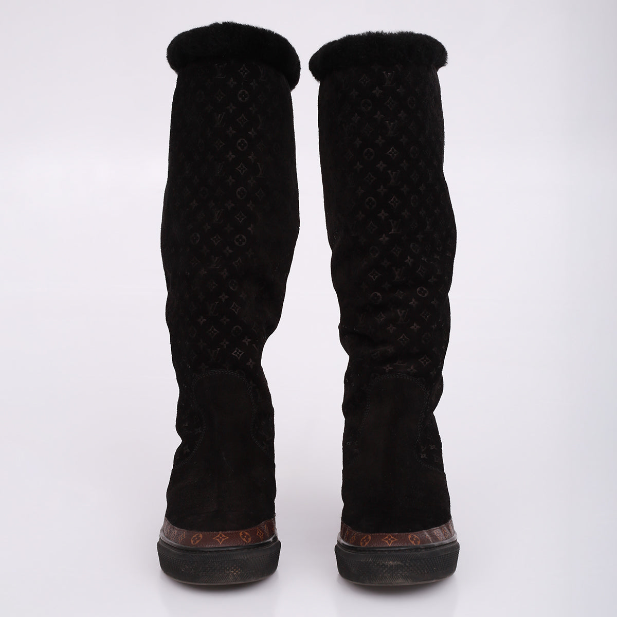 Bota Louis Vuitton Monograma Preto Tam. 37 Br