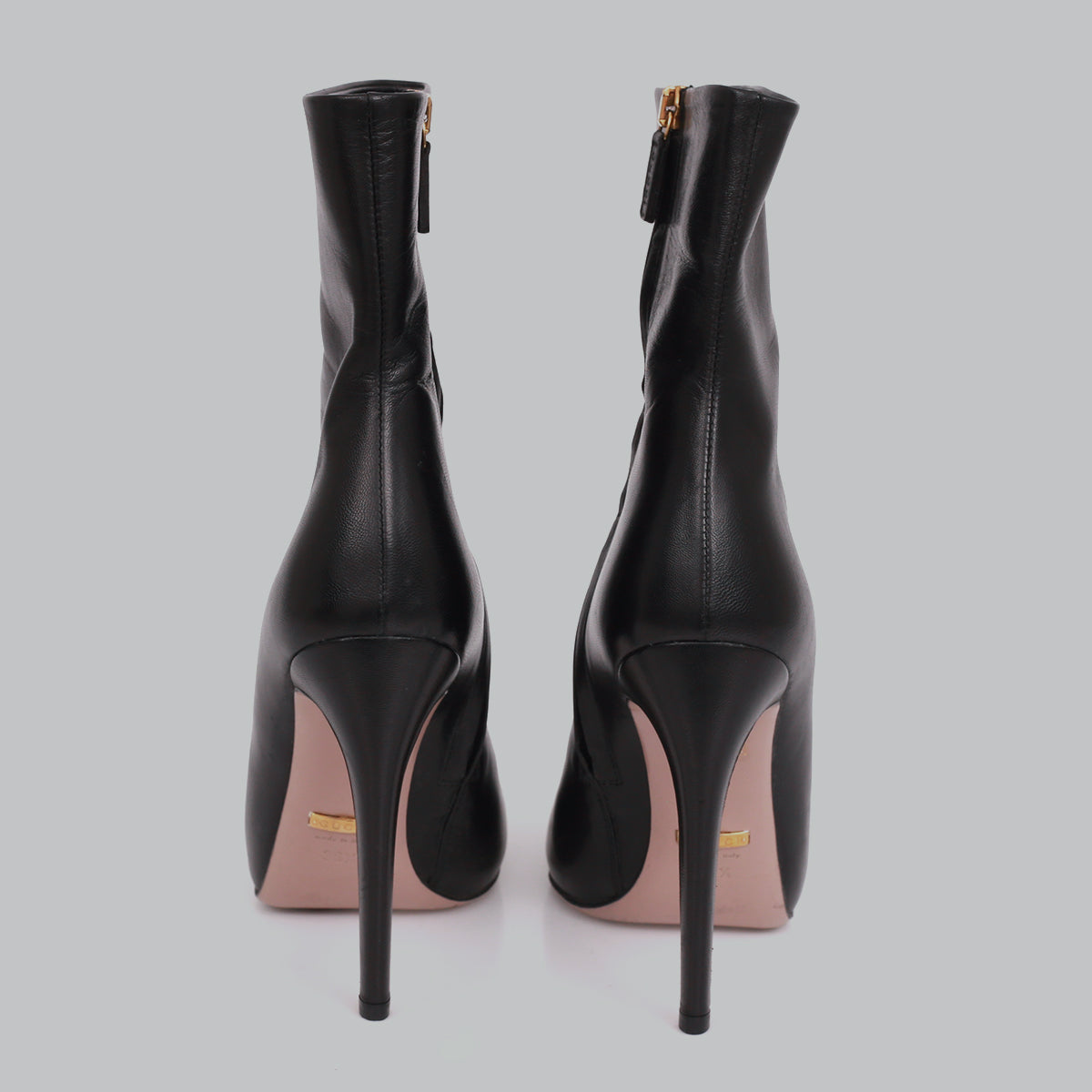 Bota Gucci Couro Preta Tam. 34,5 Br