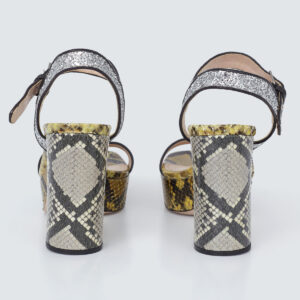 ⁠Sandália Miu Miu Python Tam.39 Br