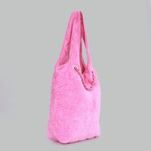 Bolsa Chanel Atoalhada Rosa