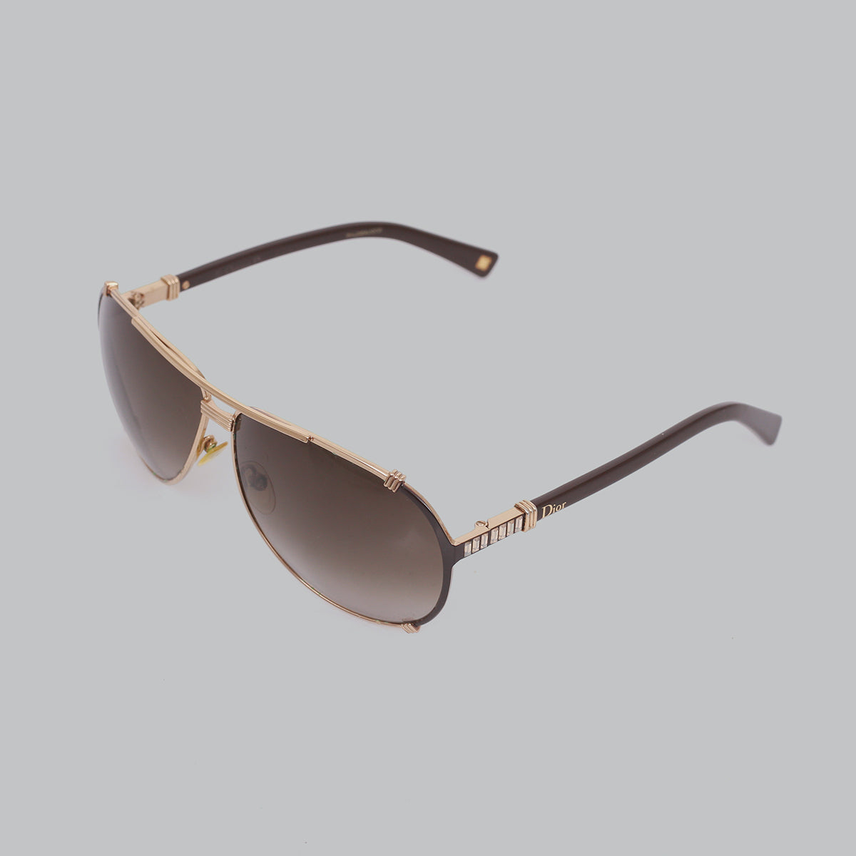 Óculos Christian Dior Aviador Marrom