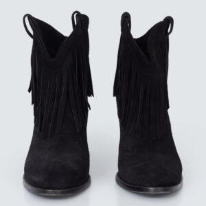 Bota Saint Laurent Franjas Preta Tam. 38 Br