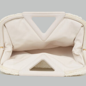 Clutch Bottega Veneta Medium Point Branca