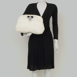 Clutch Bottega Veneta Medium Point Branca