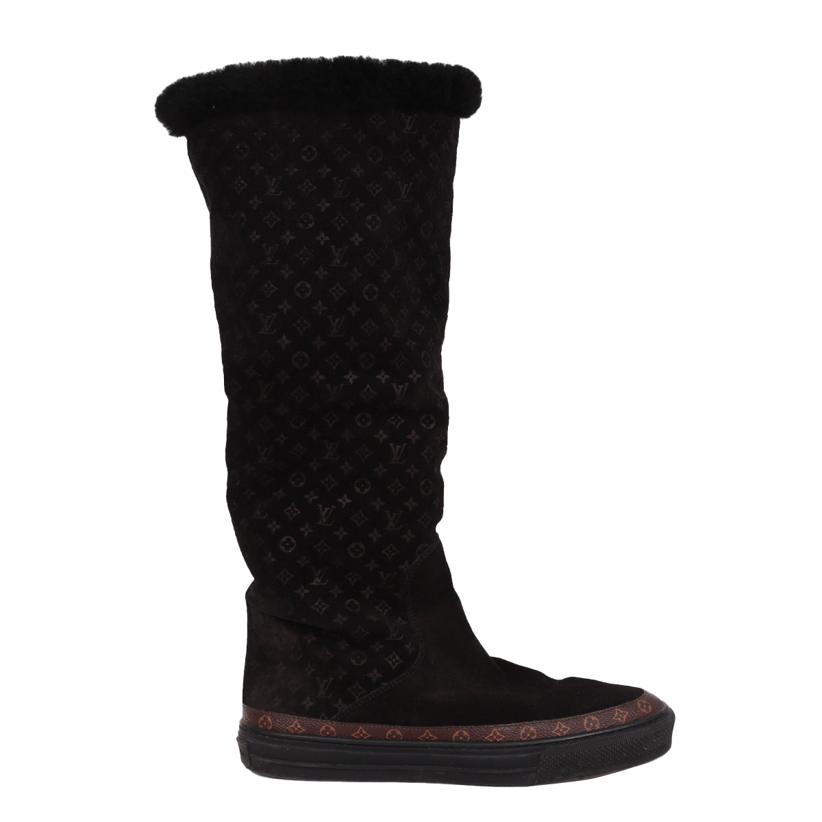 Bota Louis Vuitton Monograma Preto Tam. 37 Br