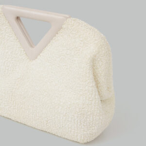 Clutch Bottega Veneta Medium Point Branca