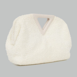 Clutch Bottega Veneta Medium Point Branca