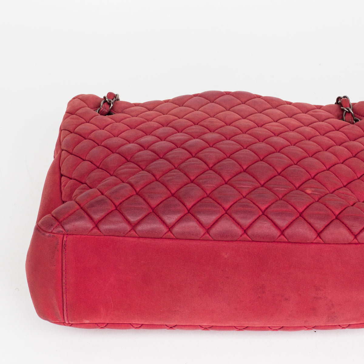 Bolsa Chanel New Bubble Calfskin chain strap tote Vermelha Pequena