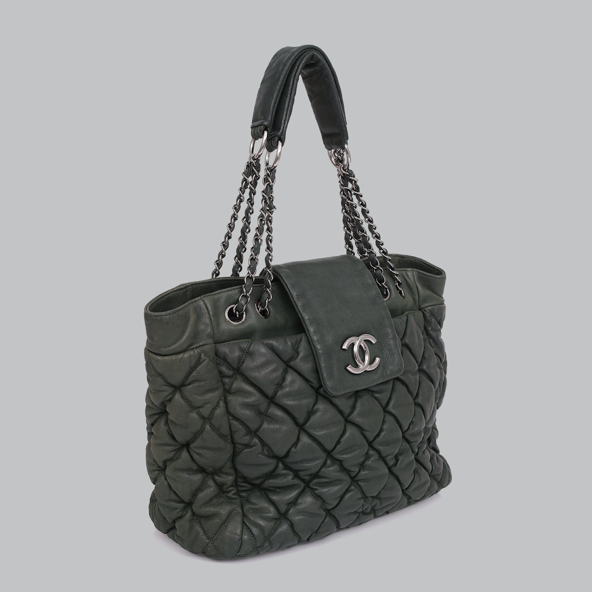Bolsa Chanel Tote Matelassê Verde