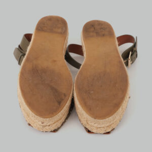 Espadrille Valentino Verde Militar com pedrinhas Tam. 38 Br