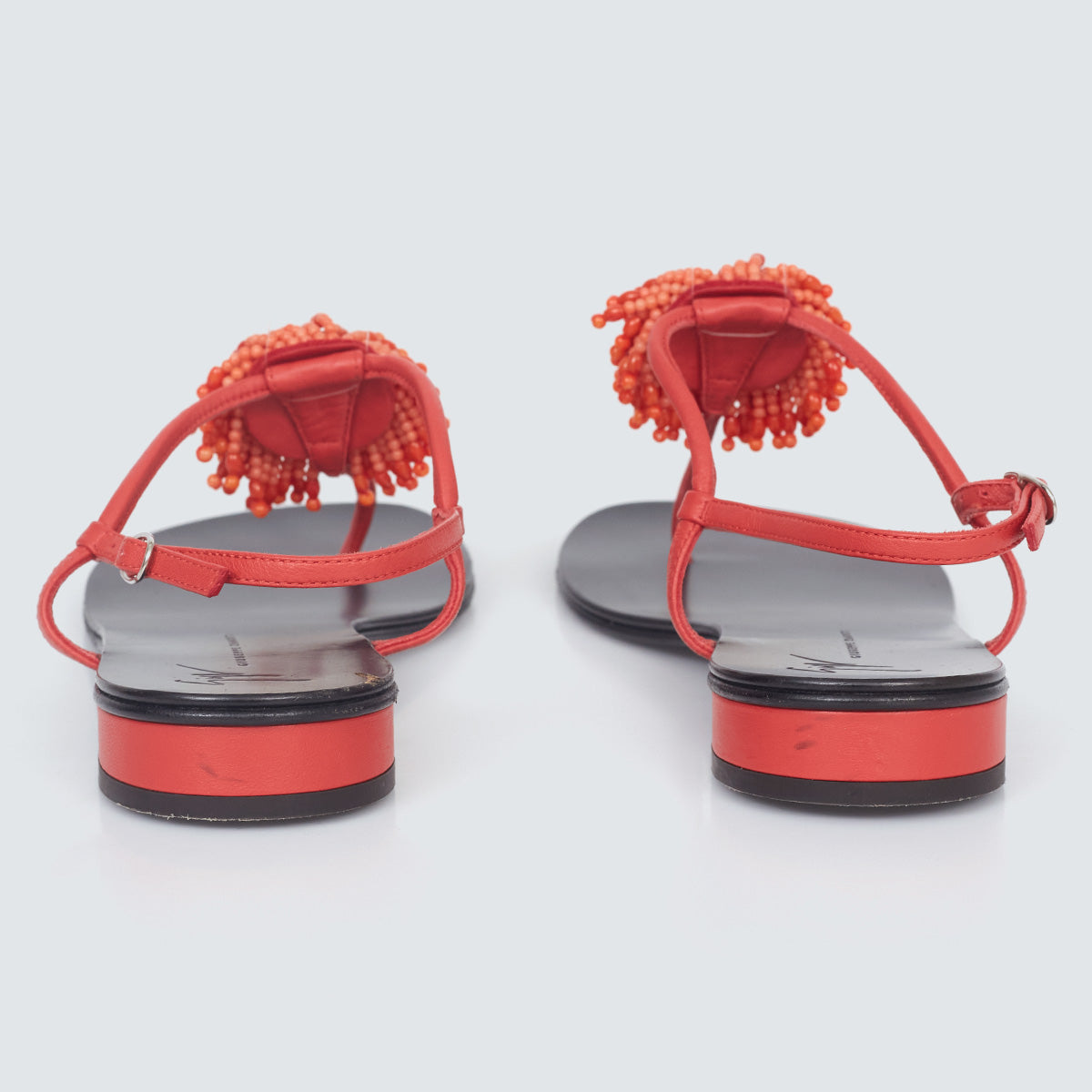 ⁠Rasteira Giuseppe Zanotti Coral Laranja Tam. 35,5 Br