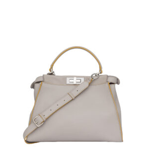 Bolsa Fendi Peekaboo Média Cinza e Amarela