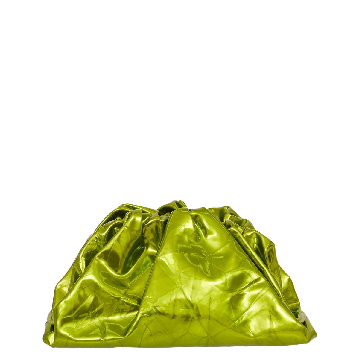 Clutch Bottega Veneta The Pouch Verde Metalizada