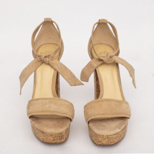 Sandália Alexandre Birman Bege Plataforma Tam. 38,5