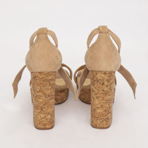 Sandália Alexandre Birman Bege Plataforma Tam. 38,5