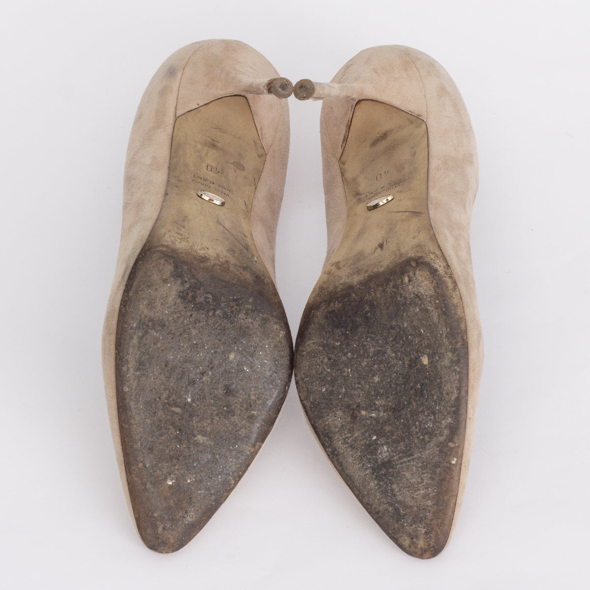 Scarpin Sergio Rossi Nude Camurça Tam. 40