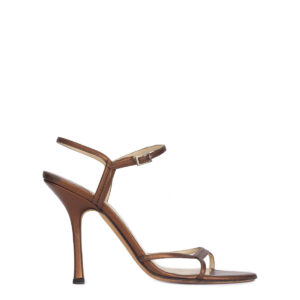 Sandália Jimmy Choo Bronze Couro Tam. 40