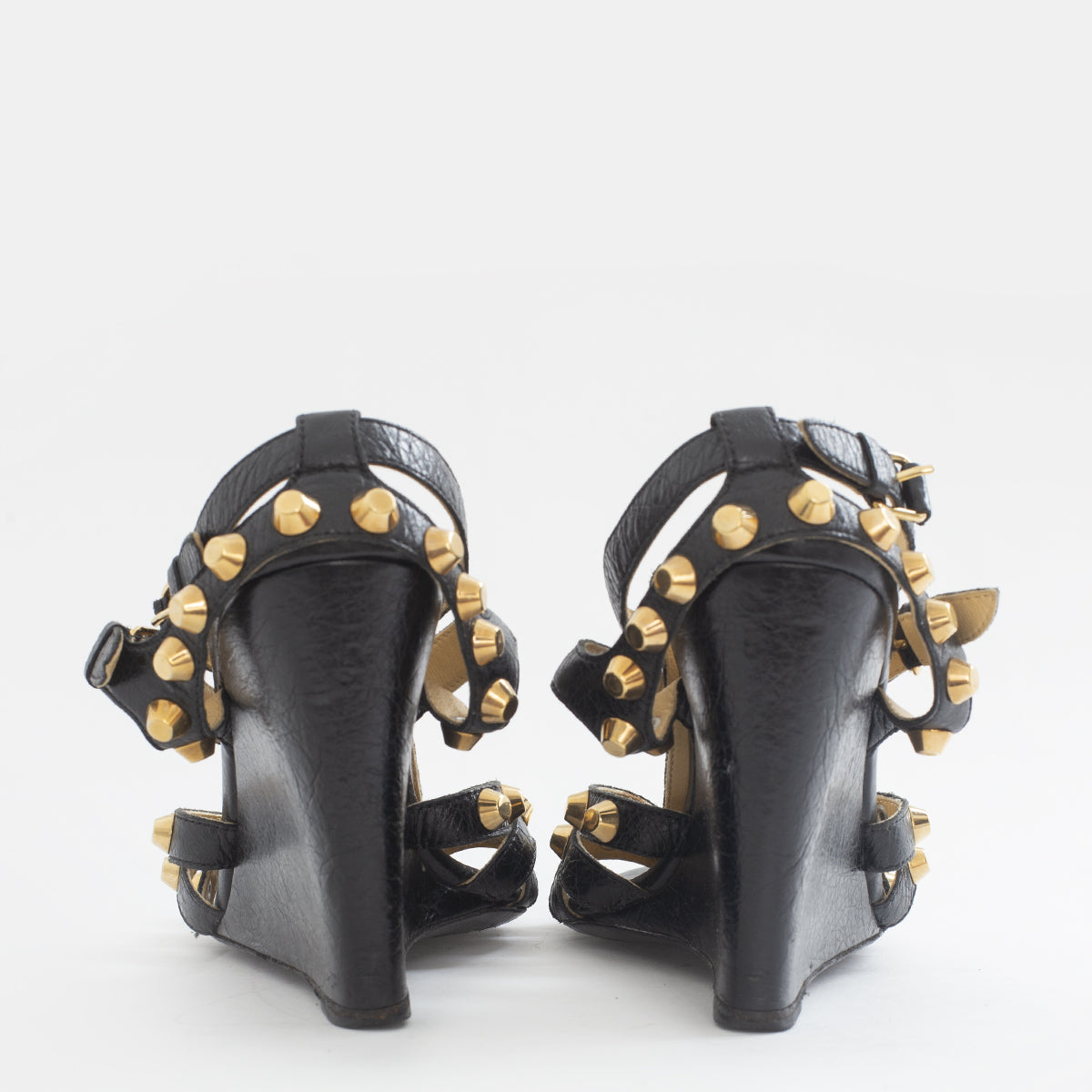 Sandália Balenciaga Preta Plataforma Tam 39