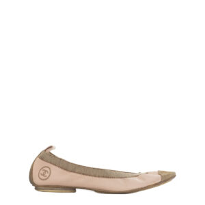 Sapatilha Chanel bicolor Nude e Rosinha Tam. 39