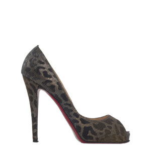 Sapato Christian Louboutin Onça Metalizado Tam. 40,5